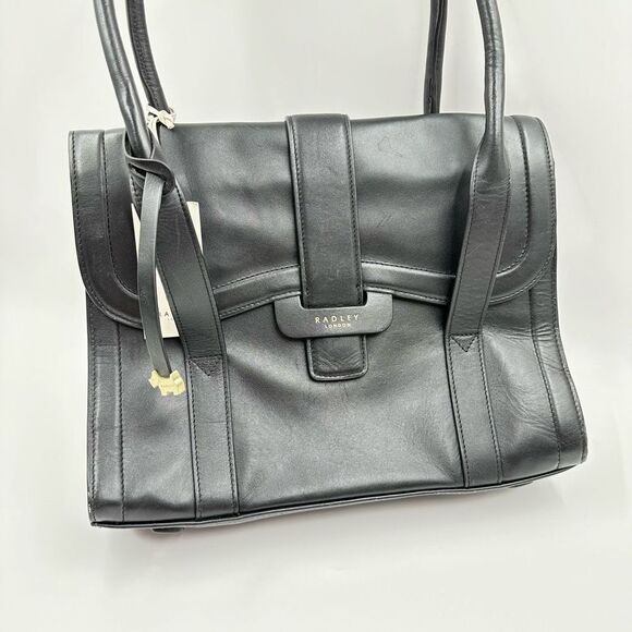 Radley London Devonport Mews Leather Shoulder Bag Black Leather New With Tags